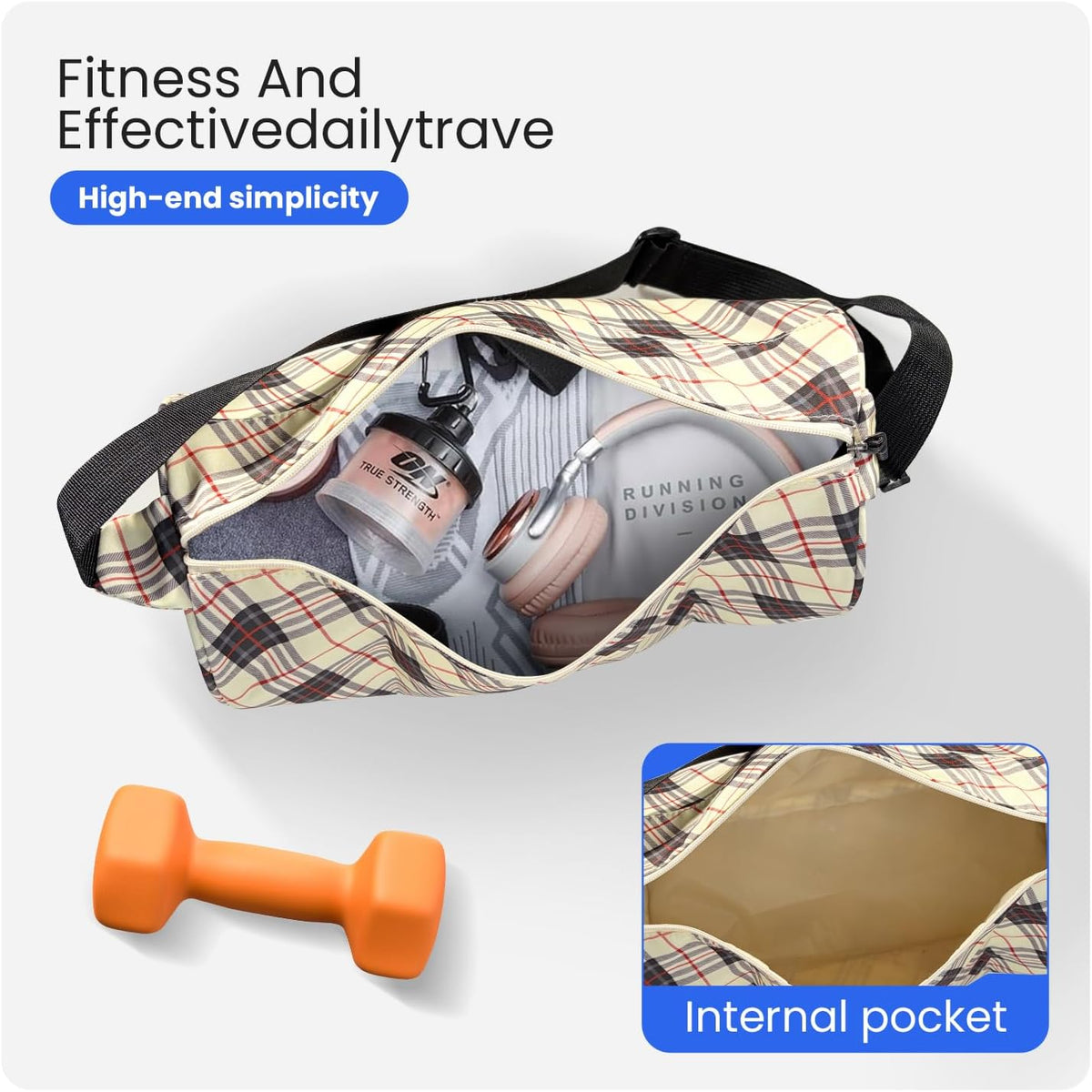 Small Gym Bag for Women & Men,Small Lightweight Duffel Bag Carry On Bags Mini Duffel Travel Bag Waterproof Sports Bags for Workout/Sport/Travel, Royal Blue,with Shoes Compartment