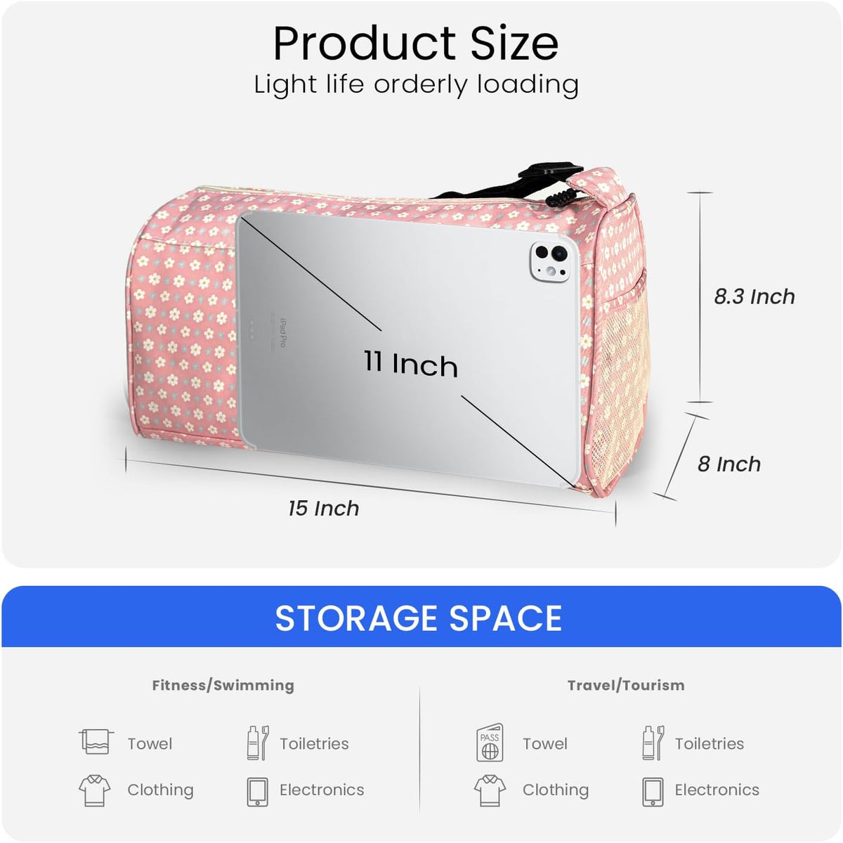 Small Gym Bag for Women & Men,Small Lightweight Duffel Bag Carry On Bags Mini Duffel Travel Bag Waterproof Sports Bags for Workout/Sport/Travel, Royal Blue,with Shoes Compartment