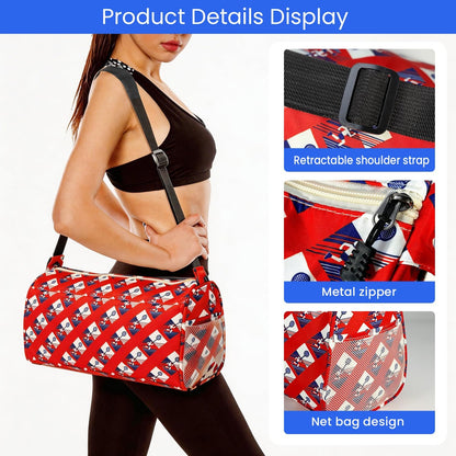 Small Gym Bag for Women & Men,Small Lightweight Duffel Bag Carry On Bags Mini Duffel Travel Bag Waterproof Sports Bags for Workout/Sport/Travel, Royal Blue,with Shoes Compartment