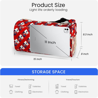 Small Gym Bag for Women & Men,Small Lightweight Duffel Bag Carry On Bags Mini Duffel Travel Bag Waterproof Sports Bags for Workout/Sport/Travel, Royal Blue,with Shoes Compartment