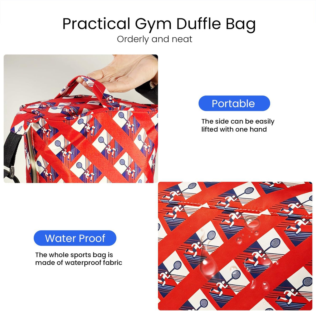 Small Gym Bag for Women & Men,Small Lightweight Duffel Bag Carry On Bags Mini Duffel Travel Bag Waterproof Sports Bags for Workout/Sport/Travel, Royal Blue,with Shoes Compartment