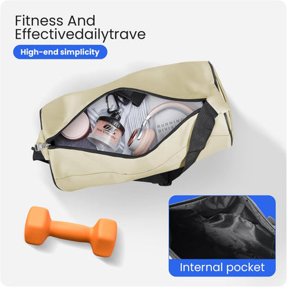 Small Gym Bag for Women & Men,Small Lightweight Duffel Bag Carry On Bags Mini Duffel Travel Bag Waterproof Sports Bags for Workout/Sport/Travel, Royal Blue,with Shoes Compartment
