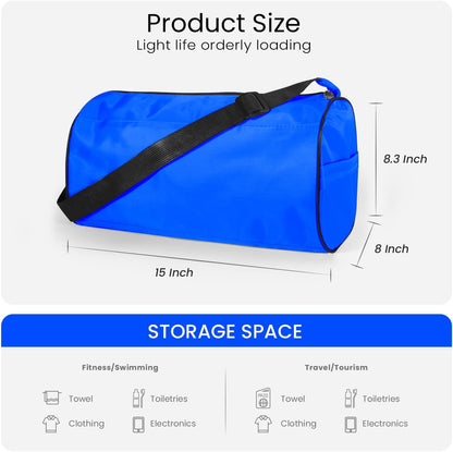 Small Gym Bag for Women & Men,Small Lightweight Duffel Bag Carry On Bags Mini Duffel Travel Bag Waterproof Sports Bags for Workout/Sport/Travel, Royal Blue,with Shoes Compartment