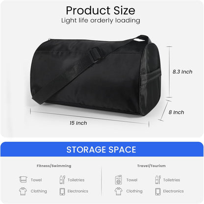 Small Gym Bag for Women & Men,Small Lightweight Duffel Bag Carry On Bags Mini Duffel Travel Bag Waterproof Sports Bags for Workout/Sport/Travel, Royal Blue,with Shoes Compartment