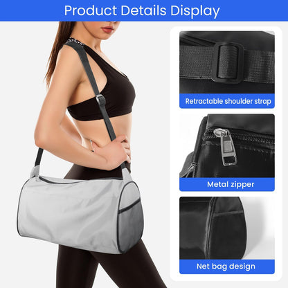Small Gym Bag for Women & Men,Small Lightweight Duffel Bag Carry On Bags Mini Duffel Travel Bag Waterproof Sports Bags for Workout/Sport/Travel, Royal Blue,with Shoes Compartment