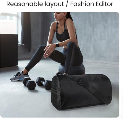 Small Gym Bag for Women & Men,Small Lightweight Duffel Bag Carry On Bags Mini Duffel Travel Bag Waterproof Sports Bags for Workout/Sport/Travel, Royal Blue,with Shoes Compartment