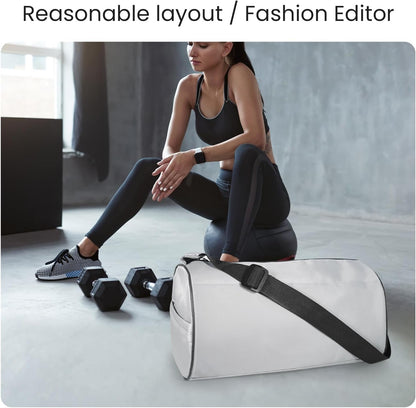 Small Gym Bag for Women & Men,Small Lightweight Duffel Bag Carry On Bags Mini Duffel Travel Bag Waterproof Sports Bags for Workout/Sport/Travel, Royal Blue,with Shoes Compartment