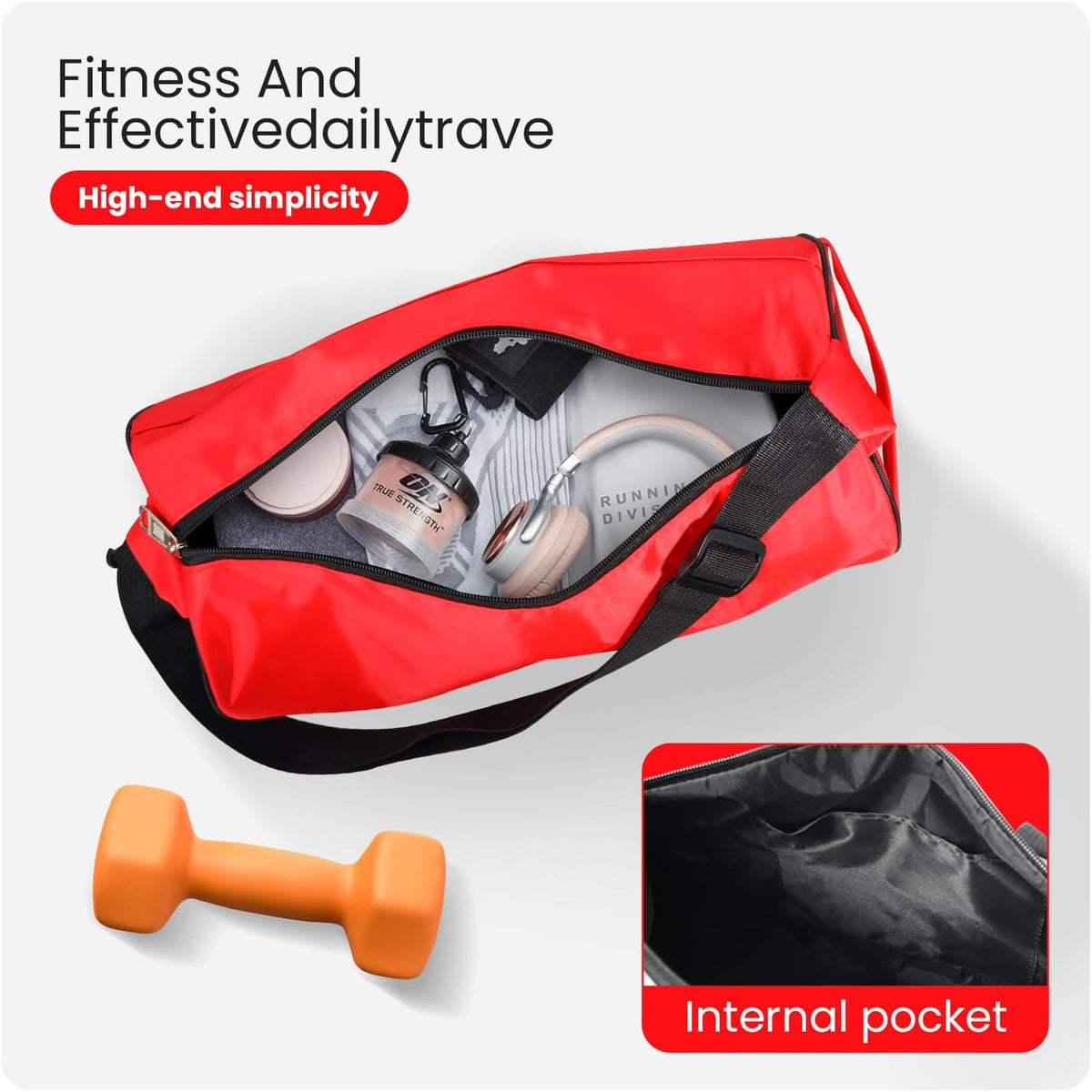Small Gym Bag for Women & Men,Small Lightweight Duffel Bag Carry On Bags Mini Duffel Travel Bag Waterproof Sports Bags for Workout/Sport/Travel, Royal Blue,with Shoes Compartment