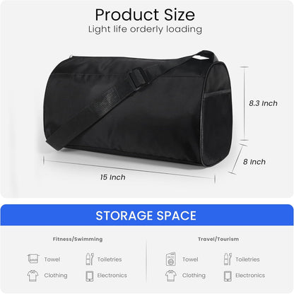 Small Gym Bag for Women & Men,Small Lightweight Duffel Bag Carry On Bags Mini Duffel Travel Bag Waterproof Sports Bags for Workout/Sport/Travel, Royal Blue,with Shoes Compartment