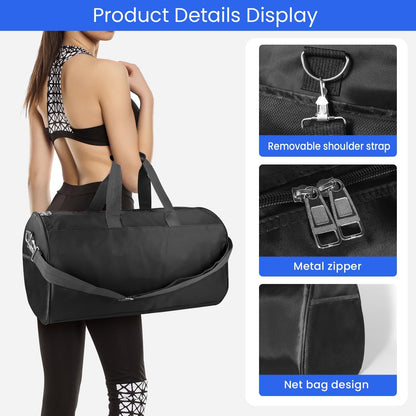 Small Gym Bag for Women & Men,Small Lightweight Duffel Bag Carry On Bags Mini Duffel Travel Bag Waterproof Sports Bags for Workout/Sport/Travel, Royal Blue,with Shoes Compartment