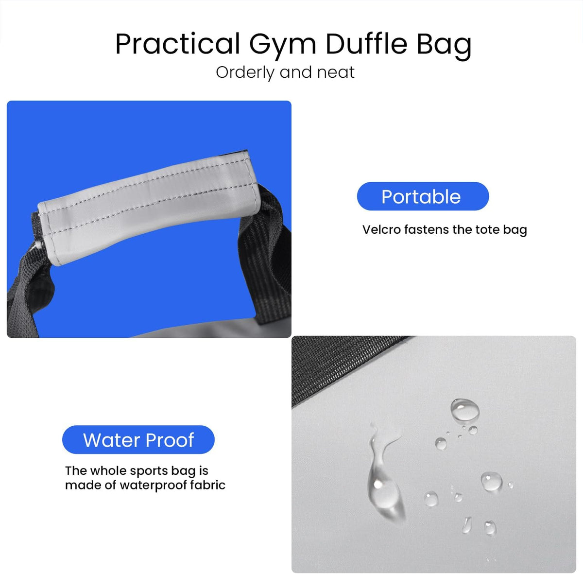 Small Gym Bag for Women & Men,Small Lightweight Duffel Bag Carry On Bags Mini Duffel Travel Bag Waterproof Sports Bags for Workout/Sport/Travel, Royal Blue,with Shoes Compartment