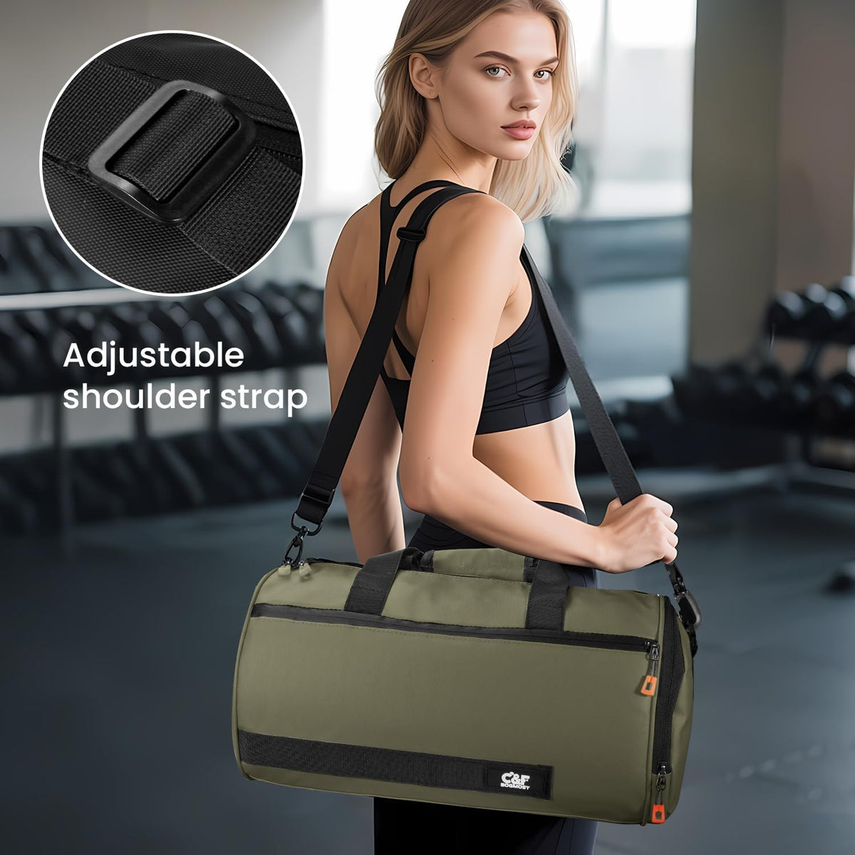 Small Gym Bag for Women & Men,Small Lightweight Duffel Bag Carry On Bags Mini Duffel Travel Bag Waterproof Sports Bags for Workout/Sport/Travel, Royal Blue,with Shoes Compartment