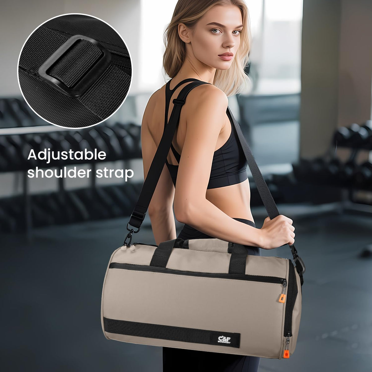 Small Gym Bag for Women & Men,Small Lightweight Duffel Bag Carry On Bags Mini Duffel Travel Bag Waterproof Sports Bags for Workout/Sport/Travel, Royal Blue,with Shoes Compartment