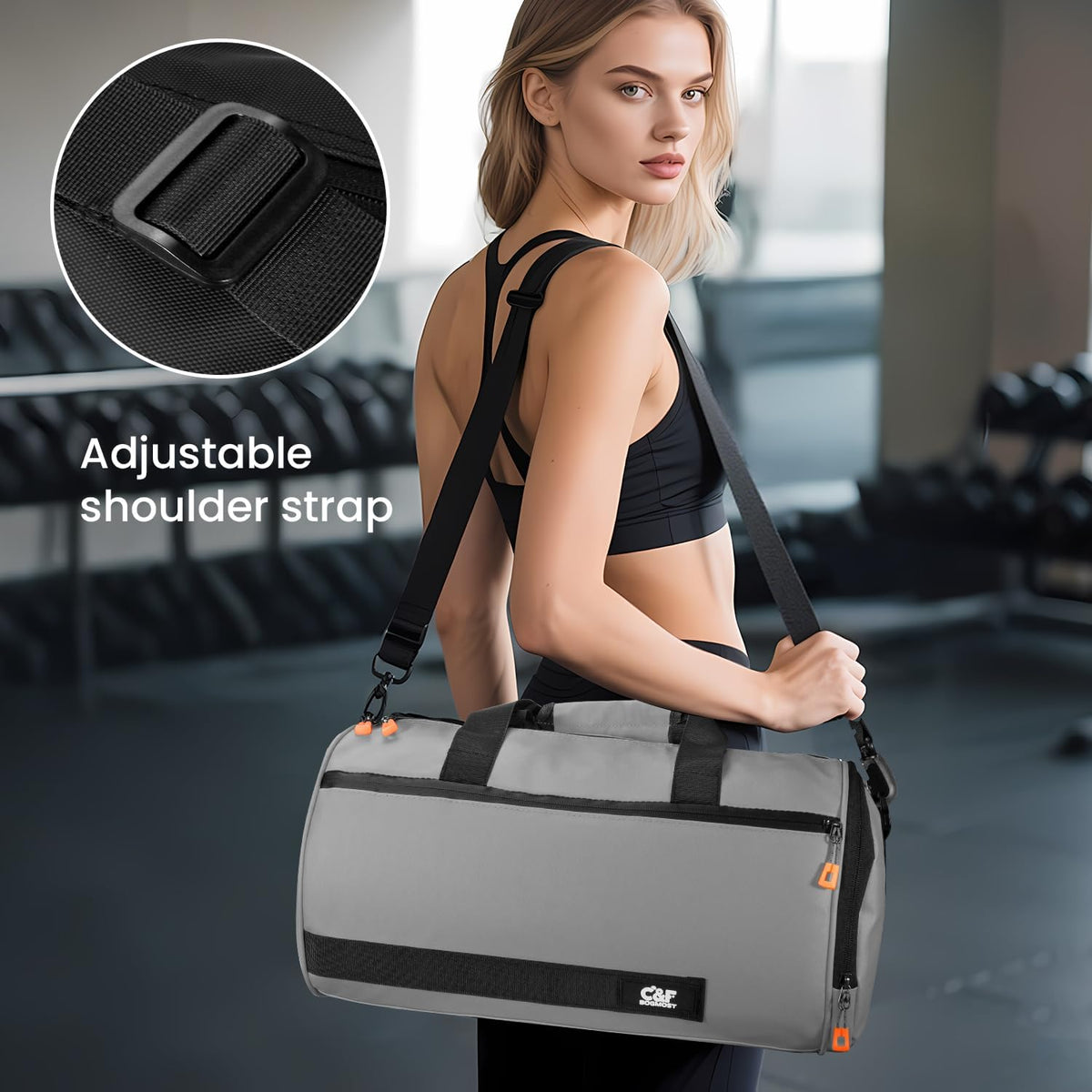 Small Gym Bag for Women & Men,Small Lightweight Duffel Bag Carry On Bags Mini Duffel Travel Bag Waterproof Sports Bags for Workout/Sport/Travel, Royal Blue,with Shoes Compartment
