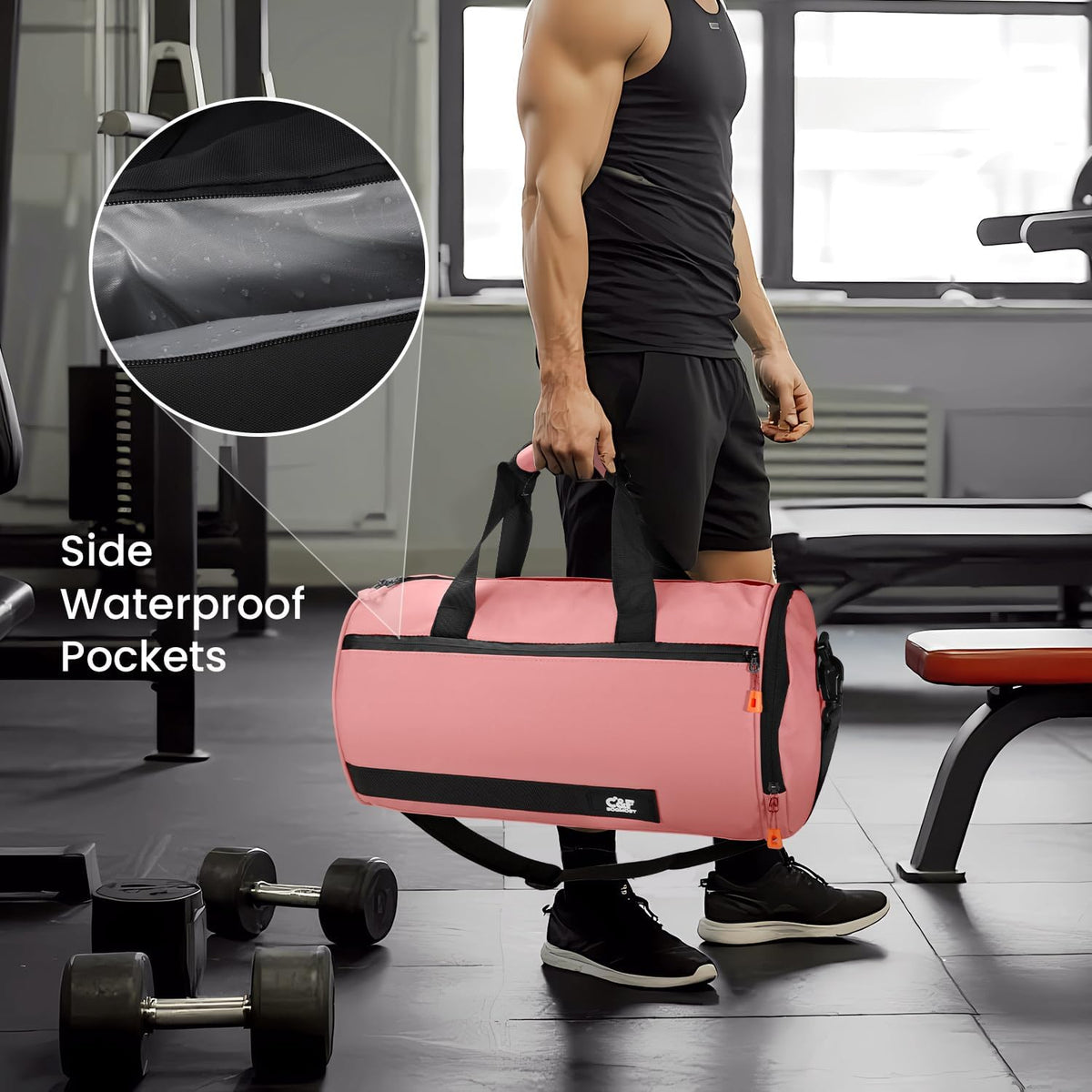 Small Gym Bag for Women & Men,Small Lightweight Duffel Bag Carry On Bags Mini Duffel Travel Bag Waterproof Sports Bags for Workout/Sport/Travel, Royal Blue,with Shoes Compartment