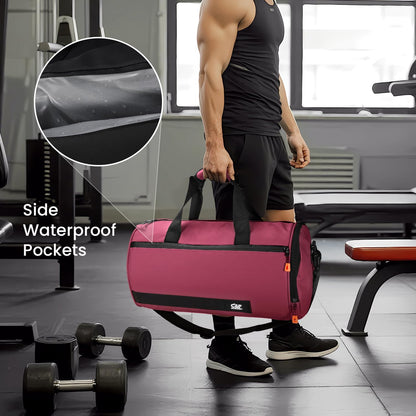Small Gym Bag for Women & Men,Small Lightweight Duffel Bag Carry On Bags Mini Duffel Travel Bag Waterproof Sports Bags for Workout/Sport/Travel, Royal Blue,with Shoes Compartment