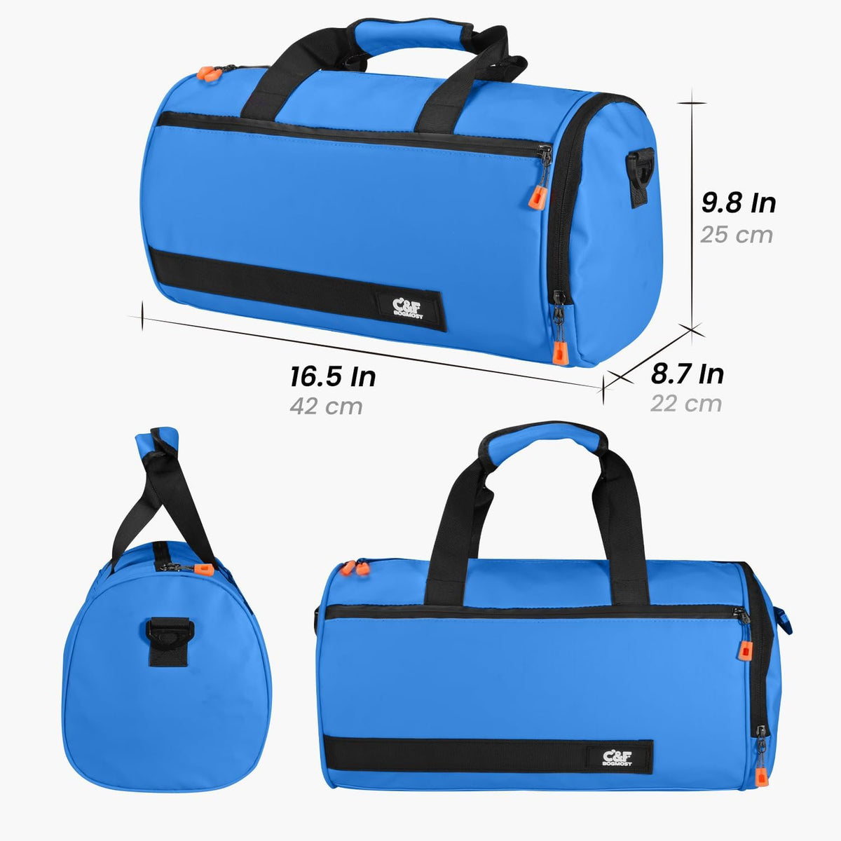 Small Gym Bag for Women & Men,Small Lightweight Duffel Bag Carry On Bags Mini Duffel Travel Bag Waterproof Sports Bags for Workout/Sport/Travel, Royal Blue,with Shoes Compartment