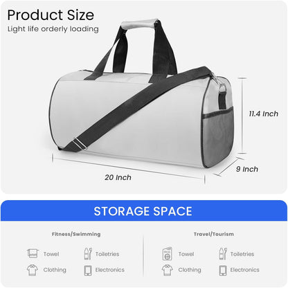 Small Gym Bag for Women & Men,Small Lightweight Duffel Bag Carry On Bags Mini Duffel Travel Bag Waterproof Sports Bags for Workout/Sport/Travel, Royal Blue,with Shoes Compartment