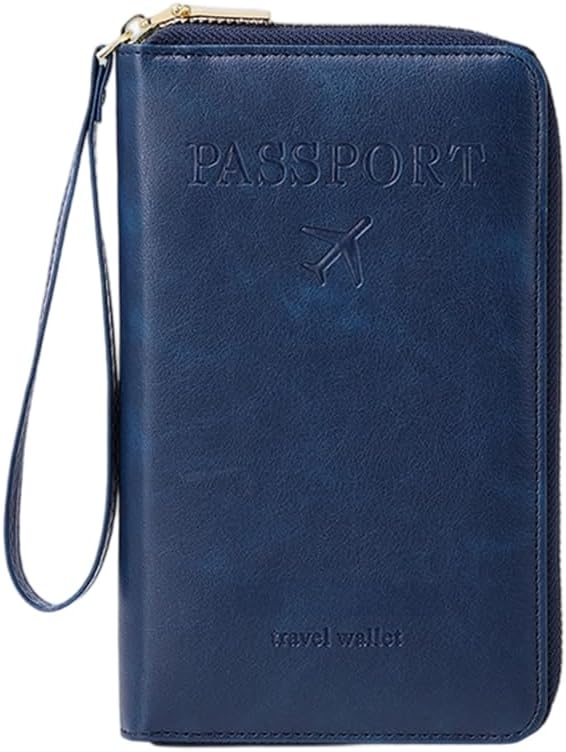 Multi-Functional RFID Passport Wallet, RFID Passport Holder for Wallet, Essential Travel Anti-Theft Wallet Storage Case, Anti-Theft Protective Case (Brown)
