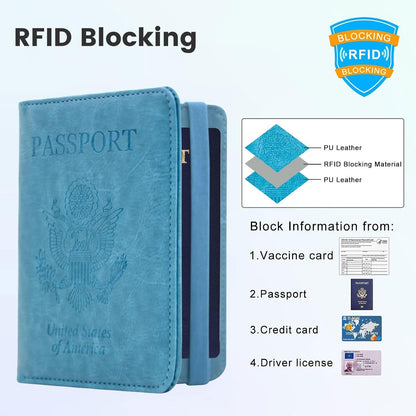 Trackable Passport Holder for Travel, RFID Blocking Card Wallet, Apple MFi Certified Smart Passport Cover Works with Find My, Rechargeable Travel Wallet with Lanyard, PU Leather, Black