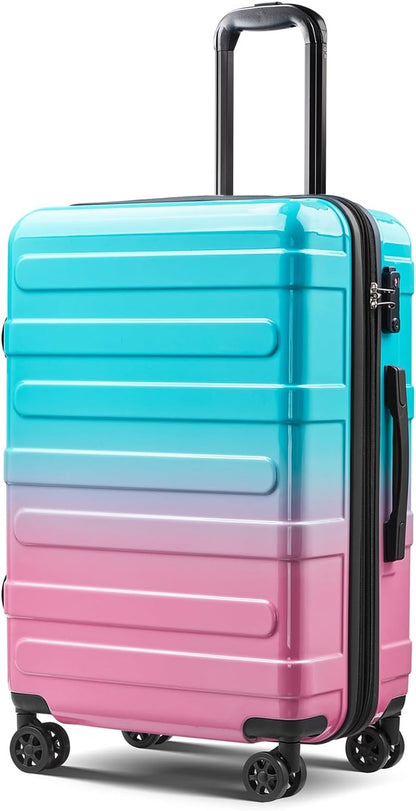 Carry on Luggage 22x14x9 Airline Approved-20 Inch Hardside Suitcase with Wheels TSA Lock, PC+ABS Lightweight Carry on Suitcases for Women and Men
