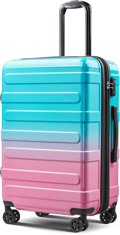 Carry on Luggage 22x14x9 Airline Approved-20 Inch Hardside Suitcase with Wheels TSA Lock, PC+ABS Lightweight Carry on Suitcases for Women and Men