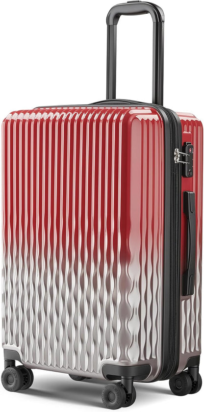 Carry on Luggage 22x14x9 Airline Approved-20 Inch Hardside Suitcase with Wheels TSA Lock, PC+ABS Lightweight Carry on Suitcases for Women and Men