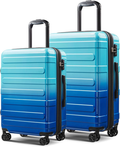 Carry on Luggage 22x14x9 Airline Approved-20 Inch Hardside Suitcase with Wheels TSA Lock, PC+ABS Lightweight Carry on Suitcases for Women and Men