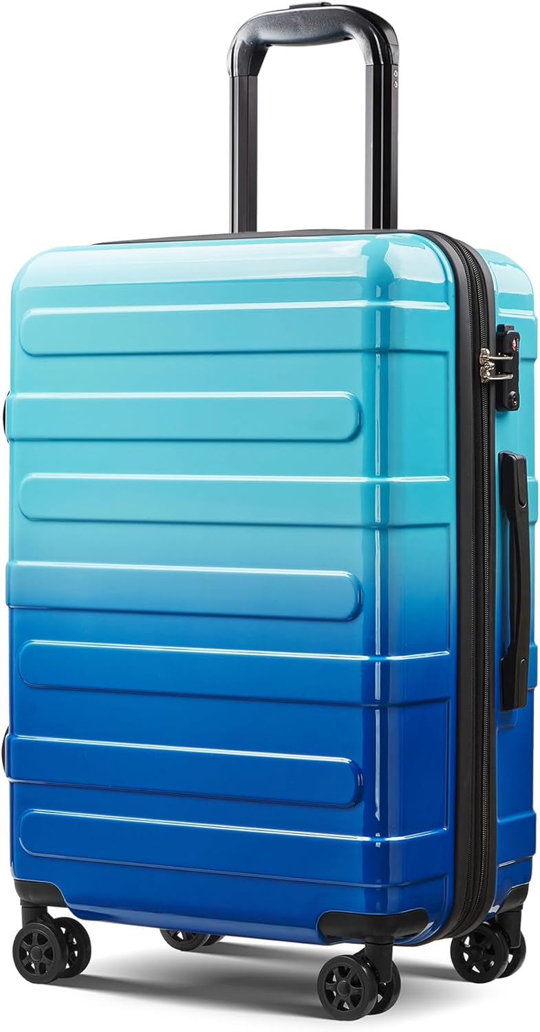 Carry on Luggage 22x14x9 Airline Approved-20 Inch Hardside Suitcase with Wheels TSA Lock, PC+ABS Lightweight Carry on Suitcases for Women and Men