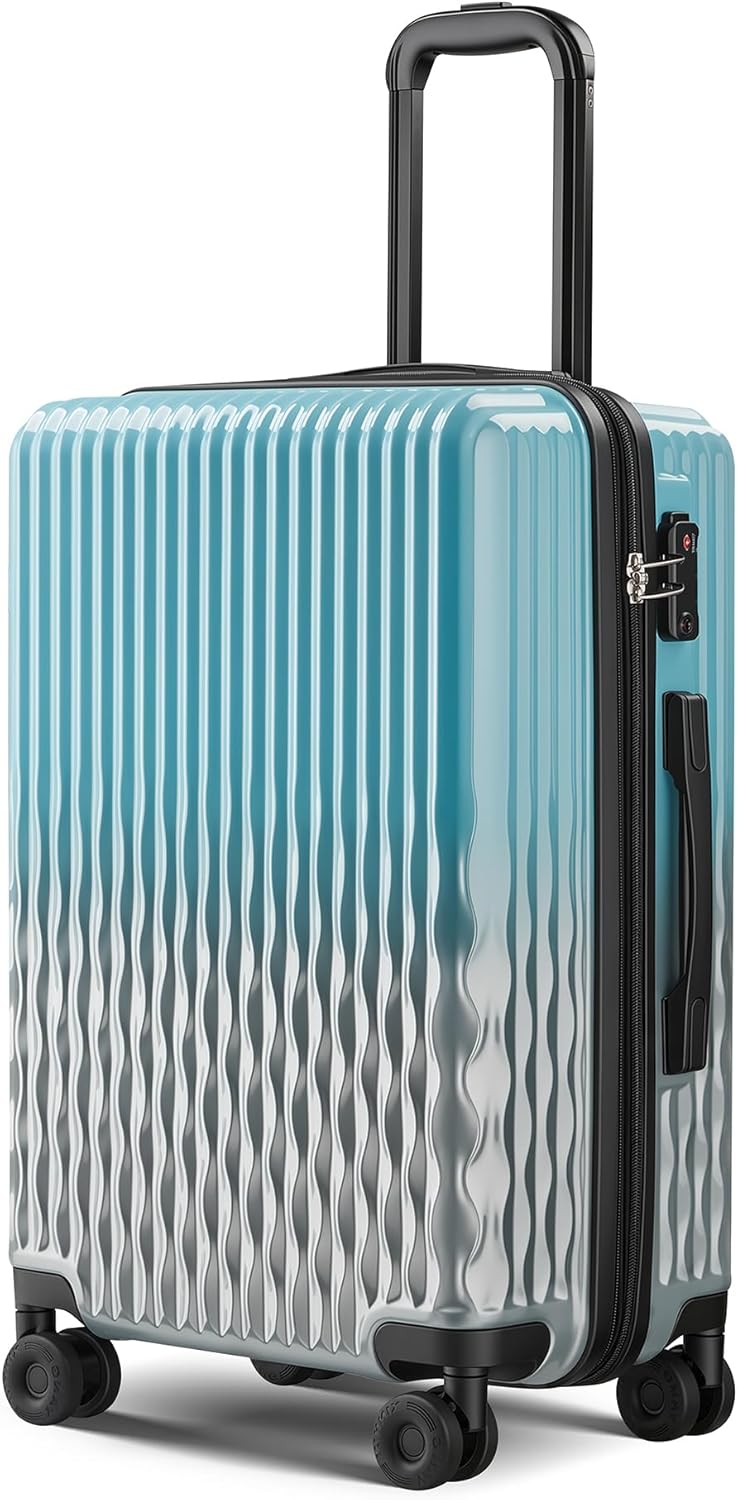 Carry on Luggage 22x14x9 Airline Approved-20 Inch Hardside Suitcase with Wheels TSA Lock, PC+ABS Lightweight Carry on Suitcases for Women and Men