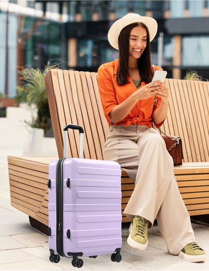 Carry on Luggage 22x14x9 Airline Approved-20 Inch Hardside Suitcase with Wheels TSA Lock, PC+ABS Lightweight Carry on Suitcases for Women and Men