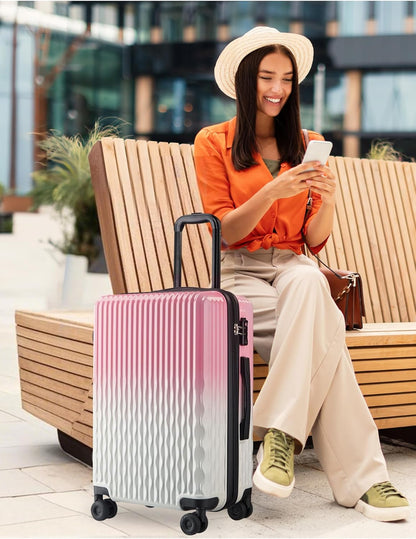 Carry on Luggage 22x14x9 Airline Approved-20 Inch Hardside Suitcase with Wheels TSA Lock, PC+ABS Lightweight Carry on Suitcases for Women and Men