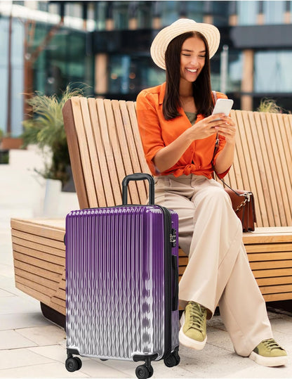 Carry on Luggage 22x14x9 Airline Approved-20 Inch Hardside Suitcase with Wheels TSA Lock, PC+ABS Lightweight Carry on Suitcases for Women and Men