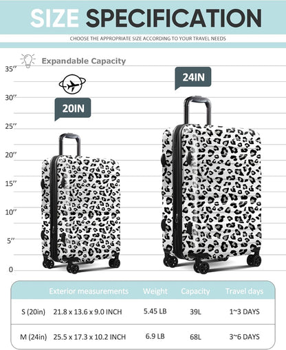 Carry on Luggage 22x14x9 Airline Approved-20 Inch Hardside Suitcase with Wheels TSA Lock, PC+ABS Lightweight Carry on Suitcases for Women and Men