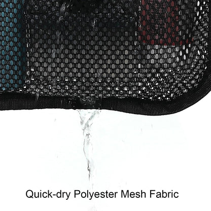 Mesh Shower Caddy Hanging Organizer with 7 Pockets and Hooks, Portable Quick Dry Bathroom Storage for College Dorm, Cruise, RV, Gym, Travel Toiletry Bag, White, 1 Pack