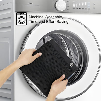 Mesh Shower Caddy Hanging Organizer with 7 Pockets and Hooks, Portable Quick Dry Bathroom Storage for College Dorm, Cruise, RV, Gym, Travel Toiletry Bag, White, 1 Pack