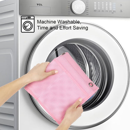 Mesh Shower Caddy Hanging Organizer with 7 Pockets and Hooks, Portable Quick Dry Bathroom Storage for College Dorm, Cruise, RV, Gym, Travel Toiletry Bag, White, 1 Pack