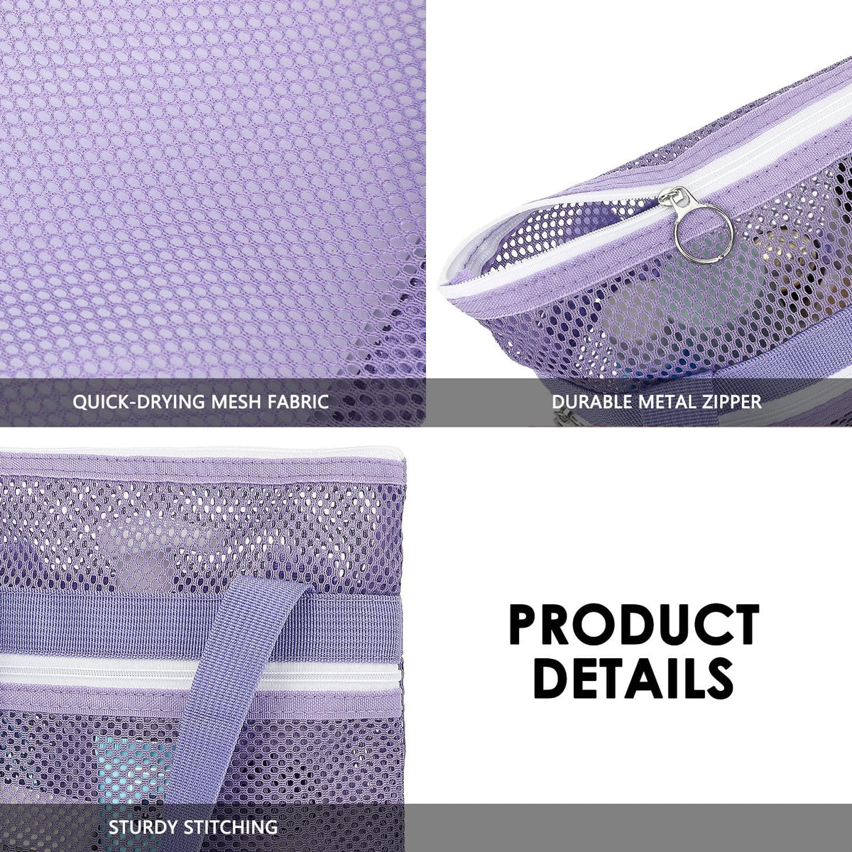 Mesh Shower Caddy Hanging Organizer with 7 Pockets and Hooks, Portable Quick Dry Bathroom Storage for College Dorm, Cruise, RV, Gym, Travel Toiletry Bag, White, 1 Pack