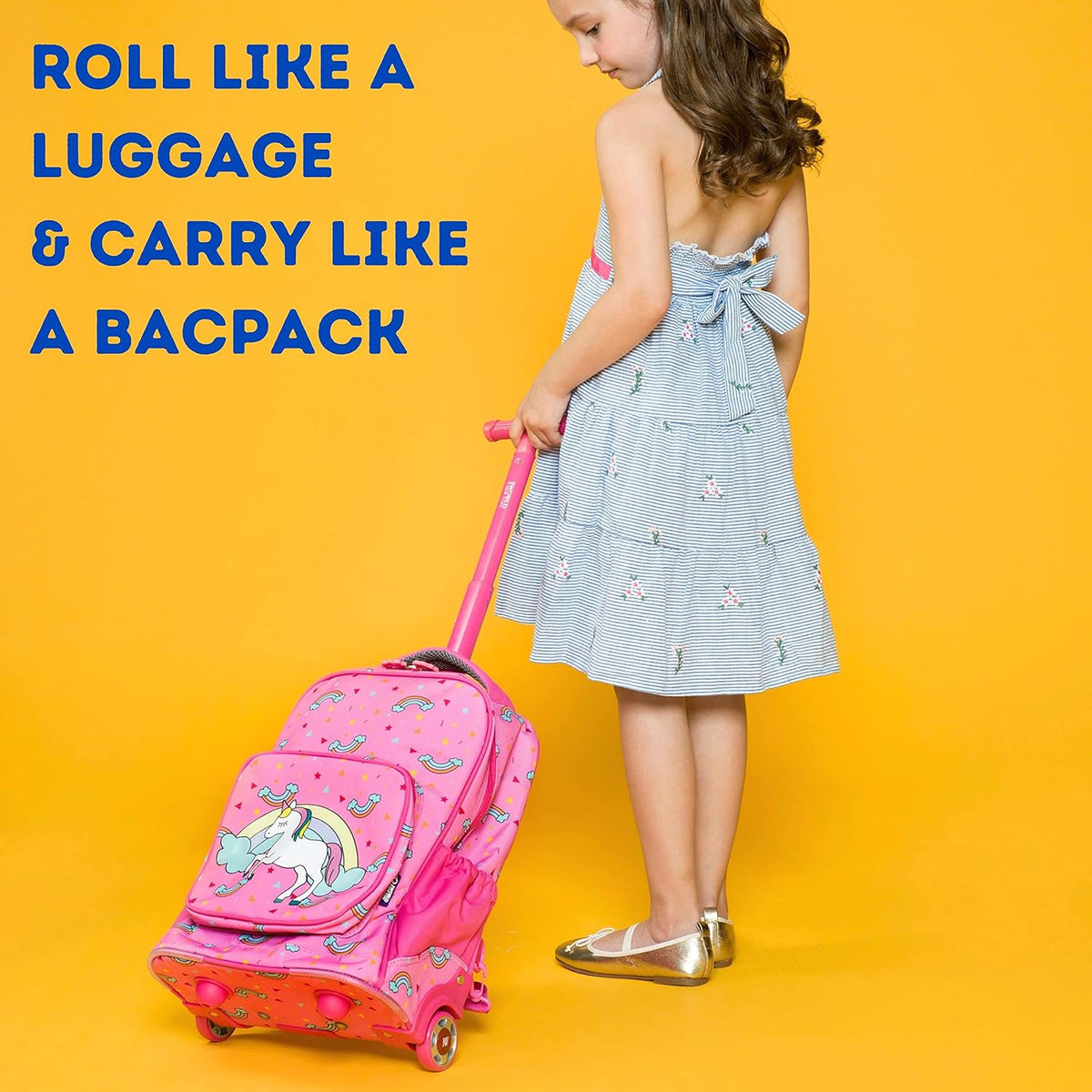 New York Sparkle Rolling Backpack