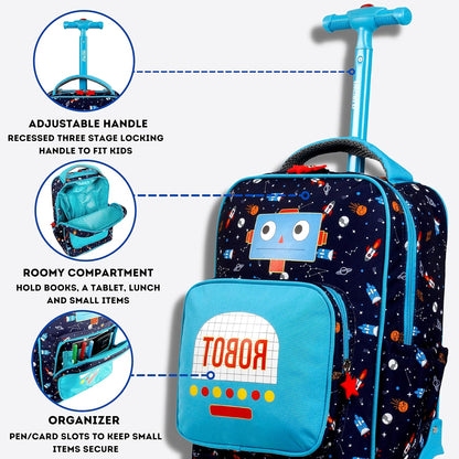 New York Sparkle Rolling Backpack