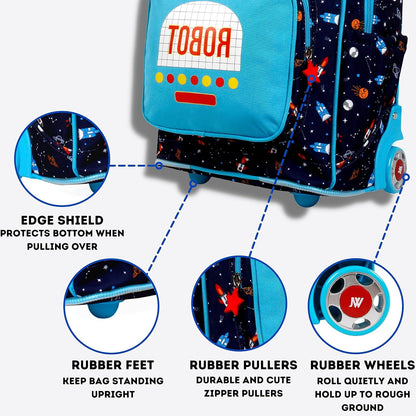 New York Sparkle Rolling Backpack