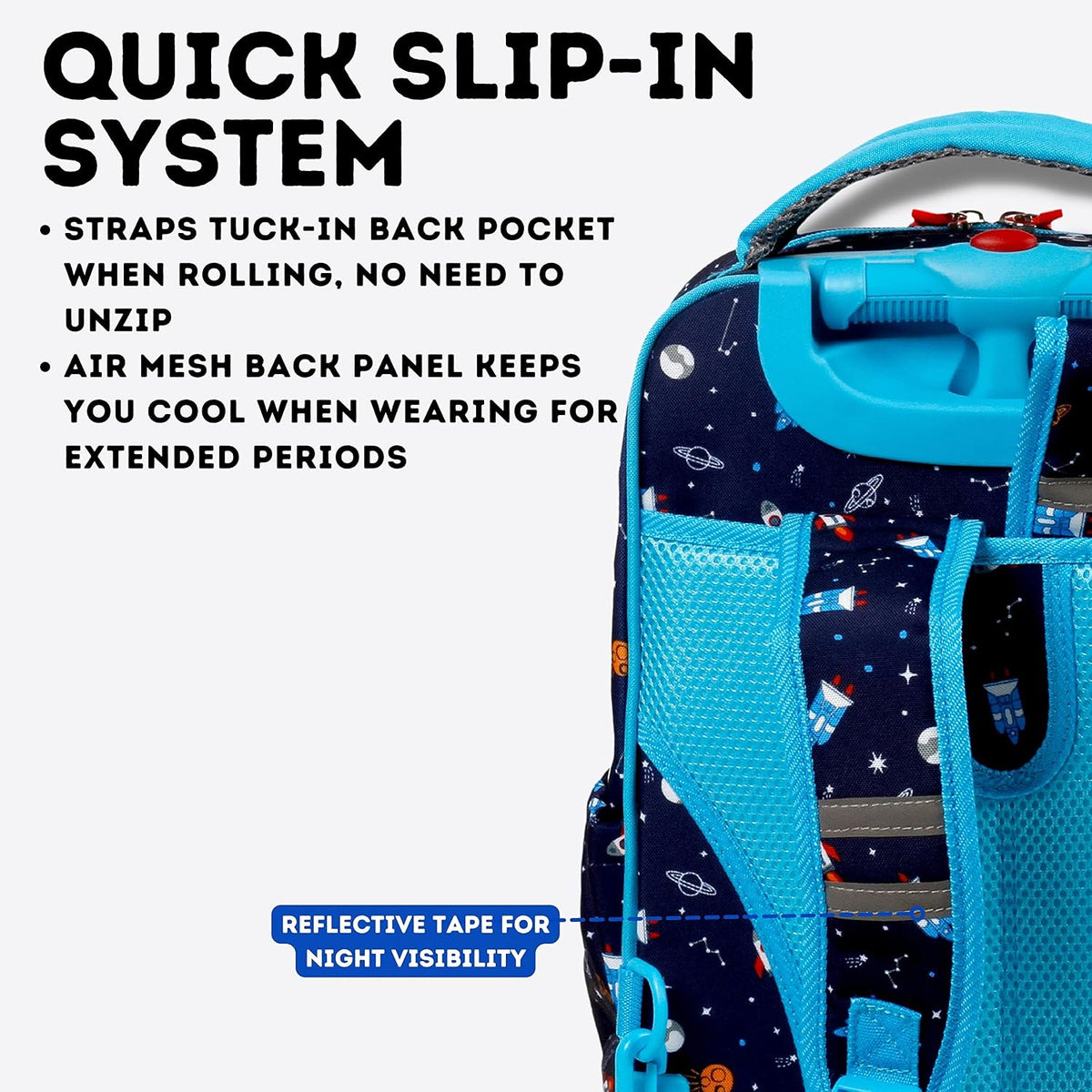 New York Sparkle Rolling Backpack