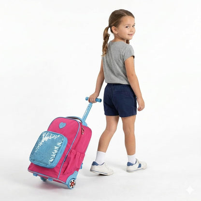 New York Sparkle Rolling Backpack