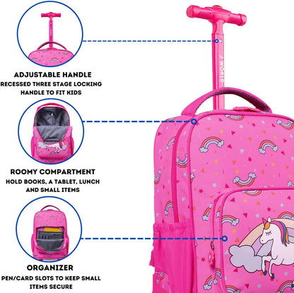 New York Sparkle Rolling Backpack