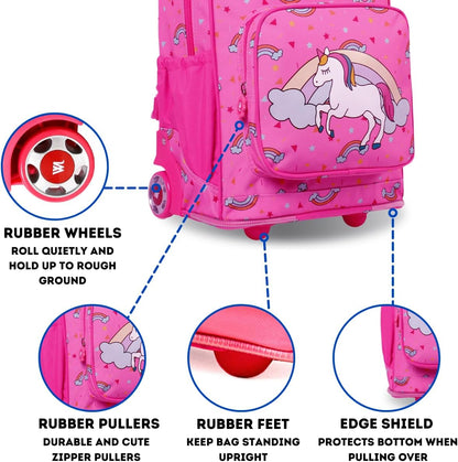 New York Sparkle Rolling Backpack
