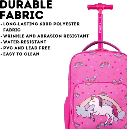 New York Sparkle Rolling Backpack