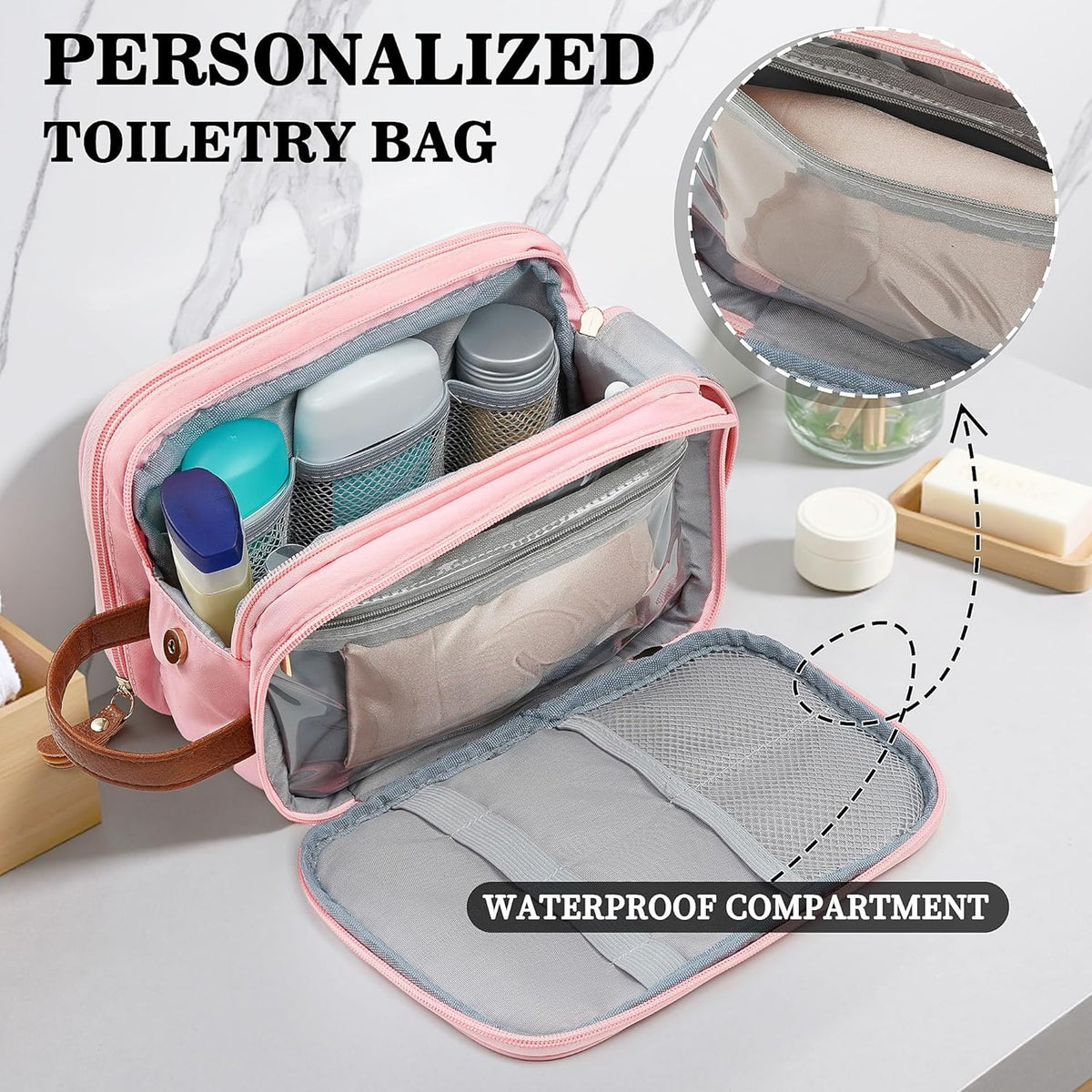 Mens Travel Toiletry Bag - Personalized Gifts Initial Travel Toiletry Bag Hanging Dopp Kit for Men Water Resistant, Shaving Kit for Men Portable Organizer for Accessories Toiletries E Black