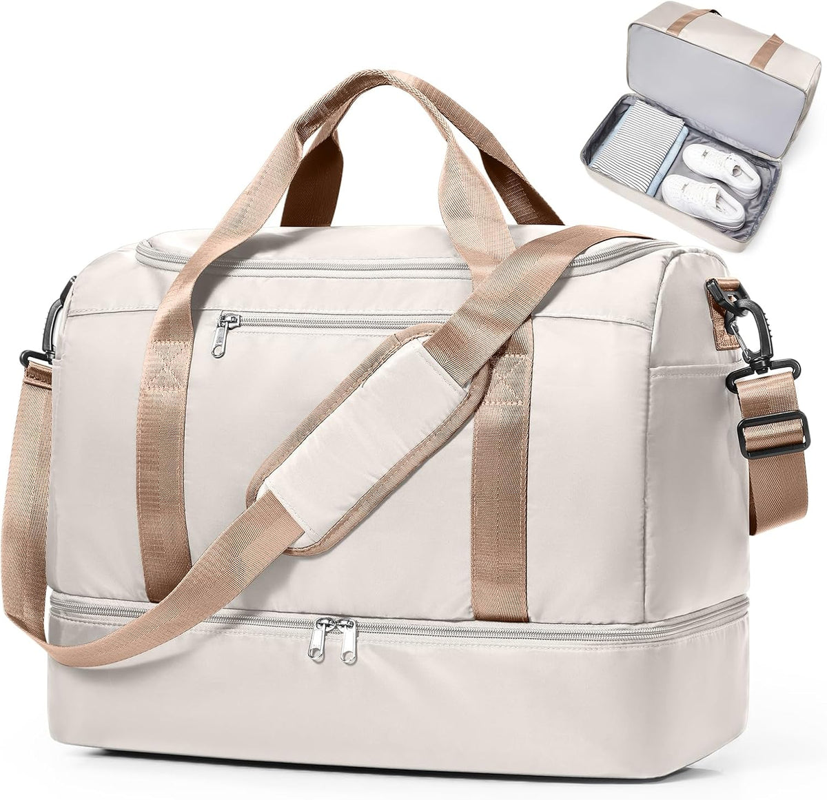 Extra Large Travel Duffel Bag, Carry-On Weekender Bags for Women Travel | Overnight Weekend Bag with Shoes Compartment for Travel Business Trips Sport Hospital - Colors A