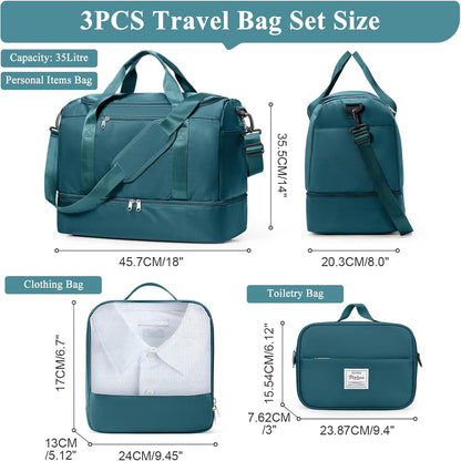 Extra Large Travel Duffel Bag, Carry-On Weekender Bags for Women Travel | Overnight Weekend Bag with Shoes Compartment for Travel Business Trips Sport Hospital - Colors A