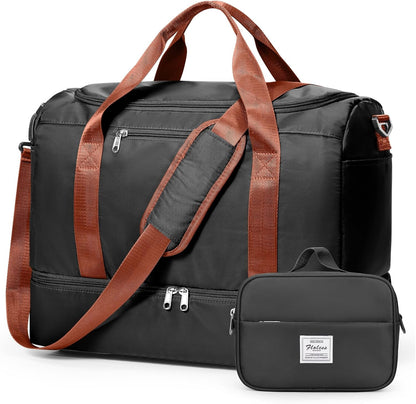 Extra Large Travel Duffel Bag, Carry-On Weekender Bags for Women Travel | Overnight Weekend Bag with Shoes Compartment for Travel Business Trips Sport Hospital - Colors A